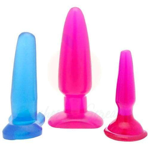 Jelly Jammers Scented 3-Piece Jelly Butt Plug Training Kit