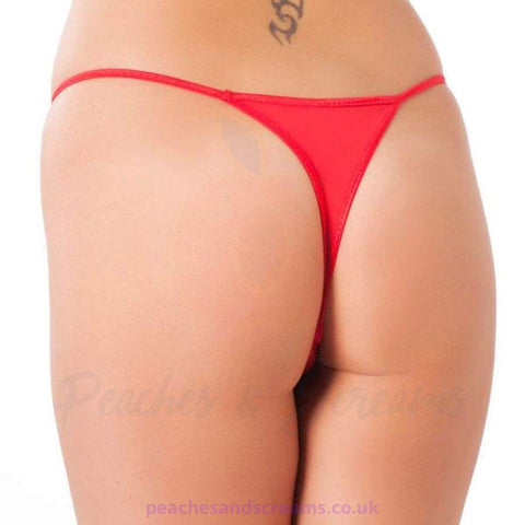 Specifications of Sexy Red Crotchless G-String Thong with Two Satin Bows