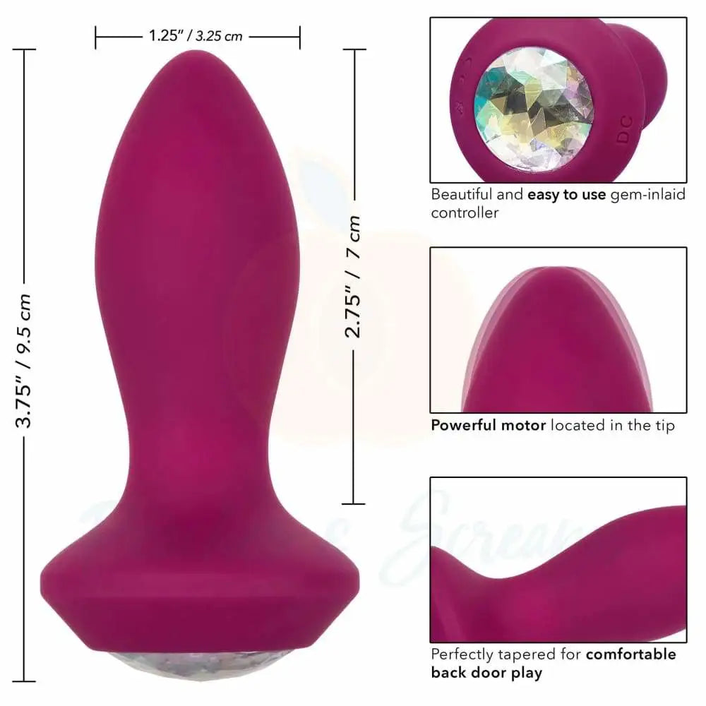 Shop Colt Silicone Purple Rechargeable Vibrating Diamond Medium Butt Plug -  Save 20% — Peaches and Screams