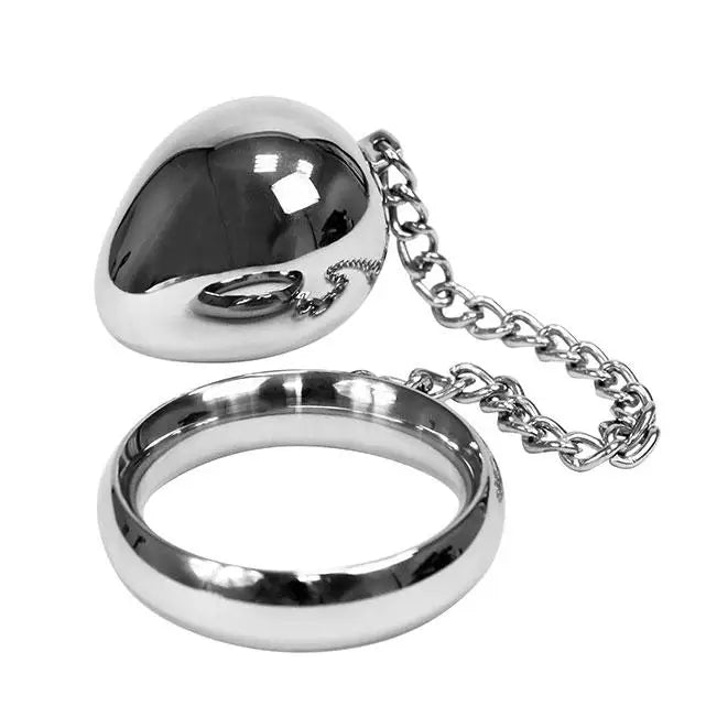 Shop Rimba Stainless Steel Silver Cock Ring With Anal Egg For Men - Save  20% — Peaches and Screams