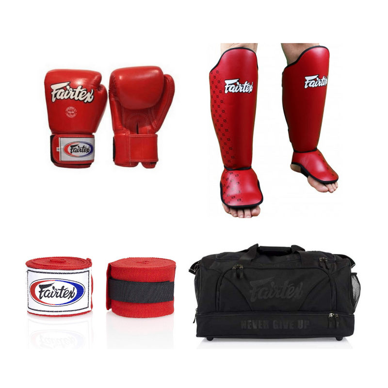 fairtex gloves and shin guards