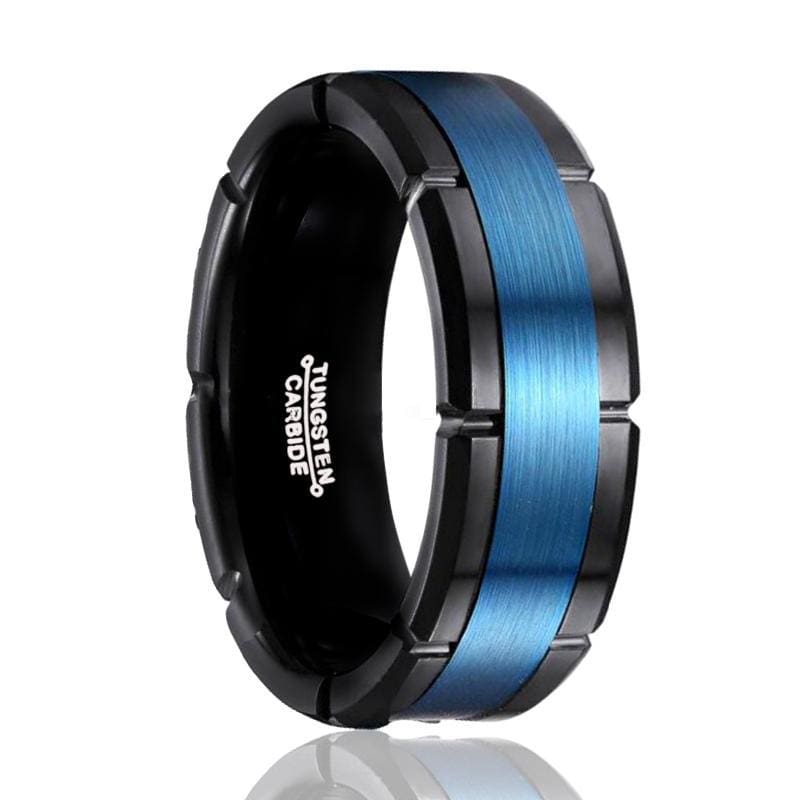 Detroit Lions Ring 8mm Blue Ring Tungsten Ring #lions 12.5