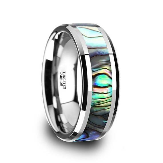 Men Women Tungsten Carbide Ring Wedding Band High Polished Bevel