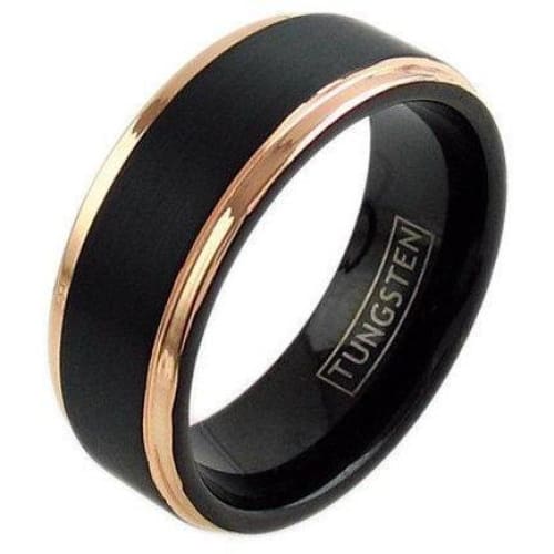 Matching Black Tungsten Ring Set | Camo Ever After