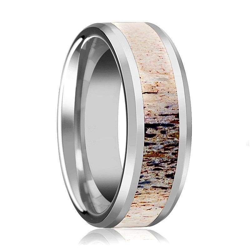 Mens wedding rings store with deer antlers