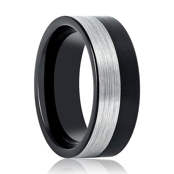 Mens Gunmetal Tungsten Carbide Ring Wedding Band Comfort-fit 8MM  High-Polish : : Clothing, Shoes & Accessories