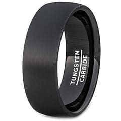 Black tungsten ring for men