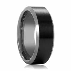 Beveled black ring