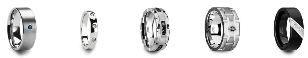 Diamond tungsten ring