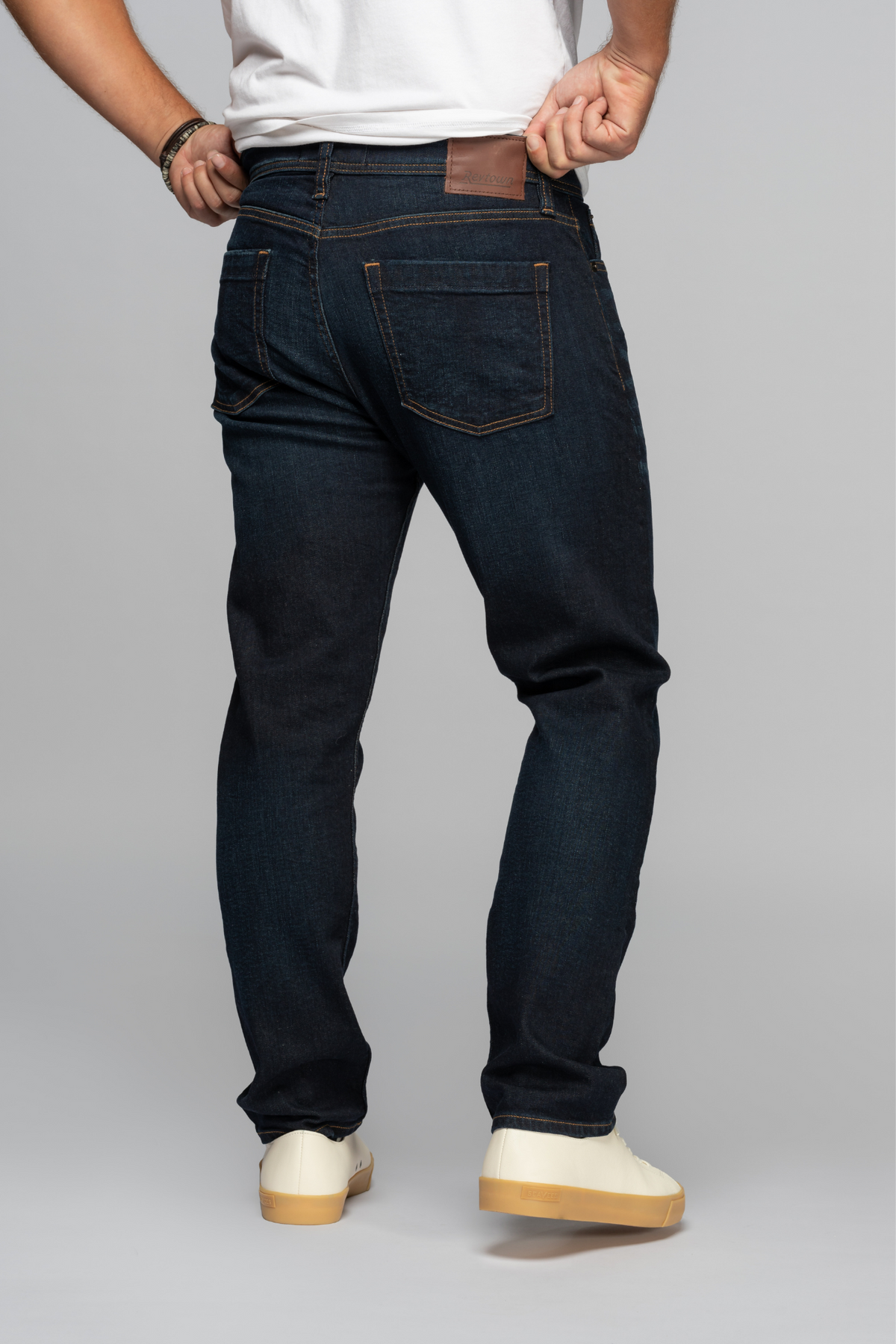 Sharp Men's Slim Fit Jeans - Dark Indigo Wash | Revtown