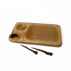 Maple Serving Board with Picks by Zima Artworks