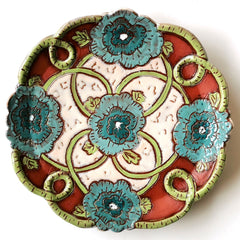 Blue Flower Plate by Zoe Pinnell