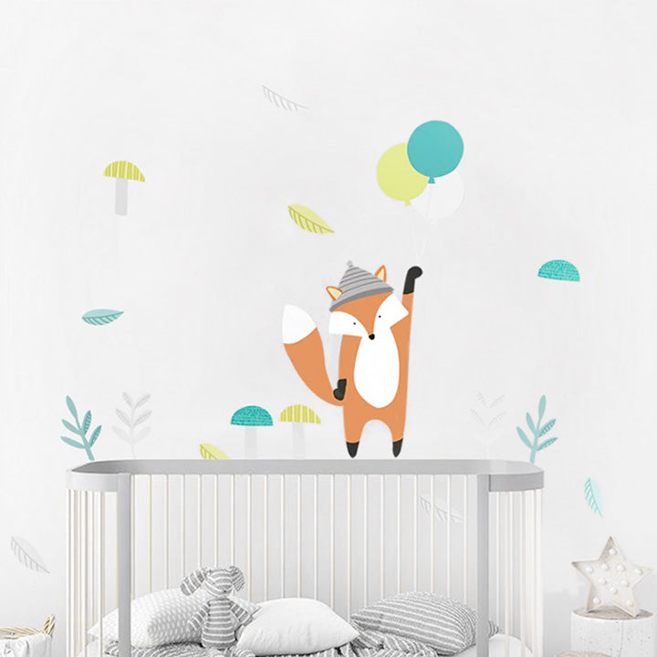 Stickers Chambre Bebe Renard Ballons Minikidstore