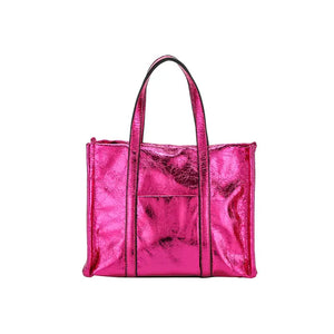 The Glossy Square Tote Bag-Pink - Jewels Clothing and Accessories