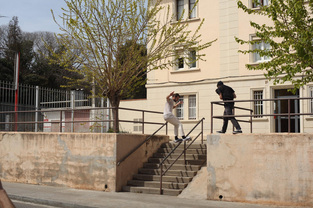 Reuben and the Dark skateboarding in Barcelona