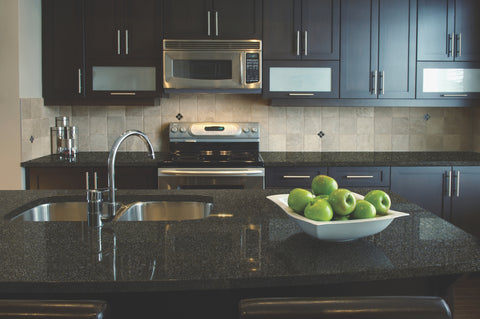 The Beauty Of Black Solid Surface Countertops Hanex Solid Surfaces