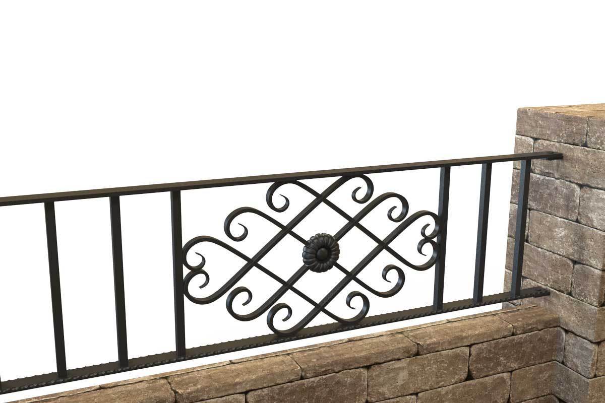 Wrought Iron Walltop Railing Decorative Panel Bespoke Made To Size Bespoke Gates And Railings