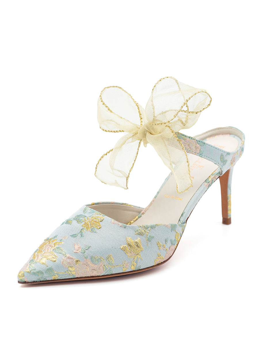 Something Bleu - Elvie Pointed Toe Pump - Ivory Romance