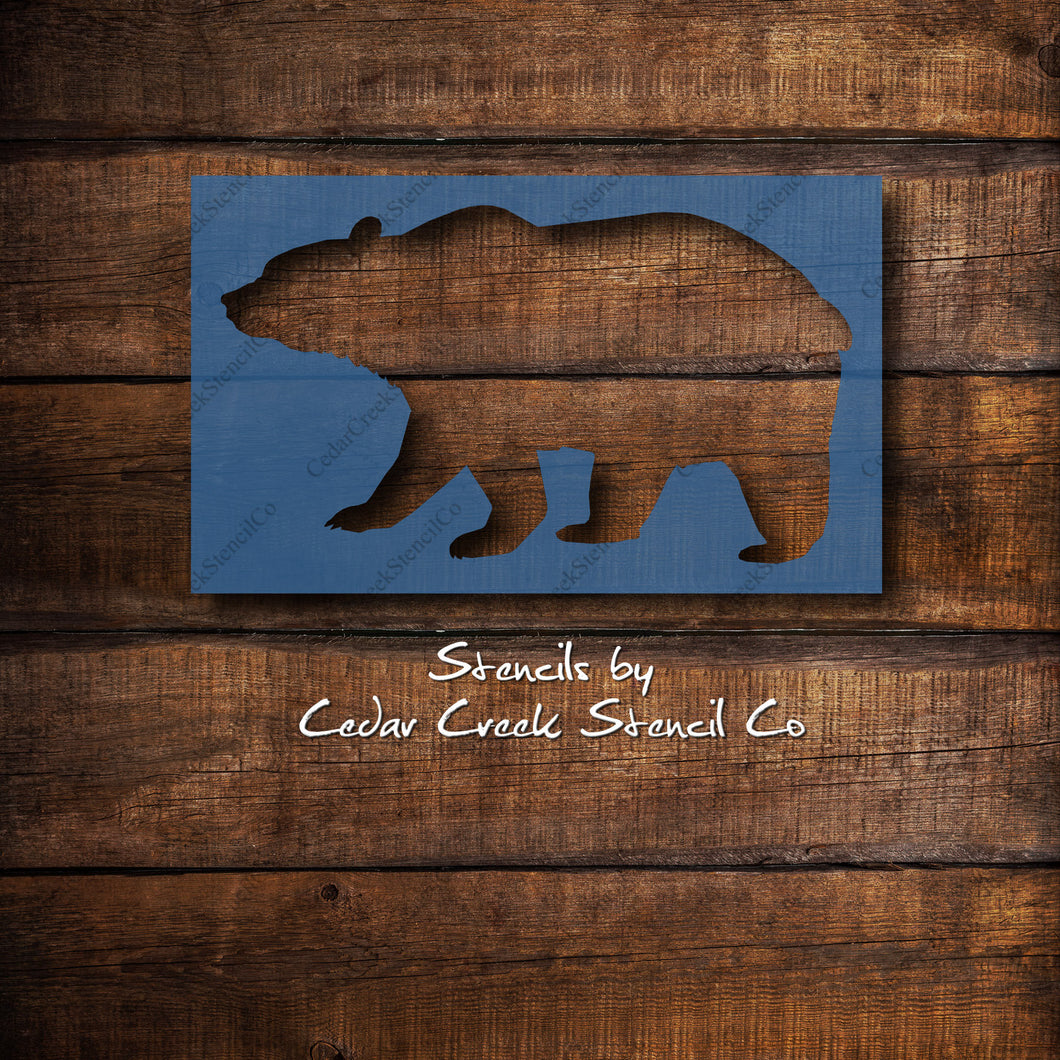 Bear - Reusable woodland animal craft stencil – Cedar Creek Stencil Co.