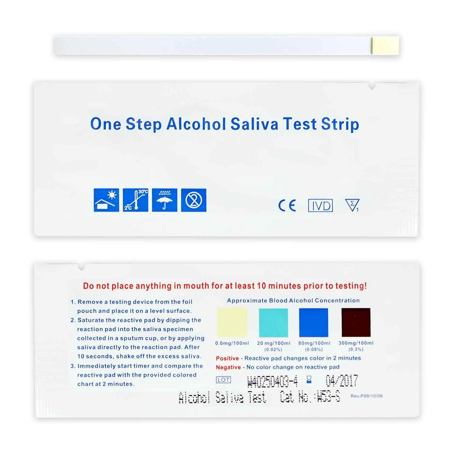 One Step Saliva Alcohol Test Strip