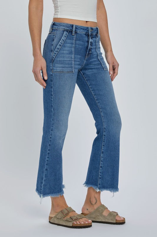 Hidden Happi Flare w/ Front Slit Jeans – TandyWear