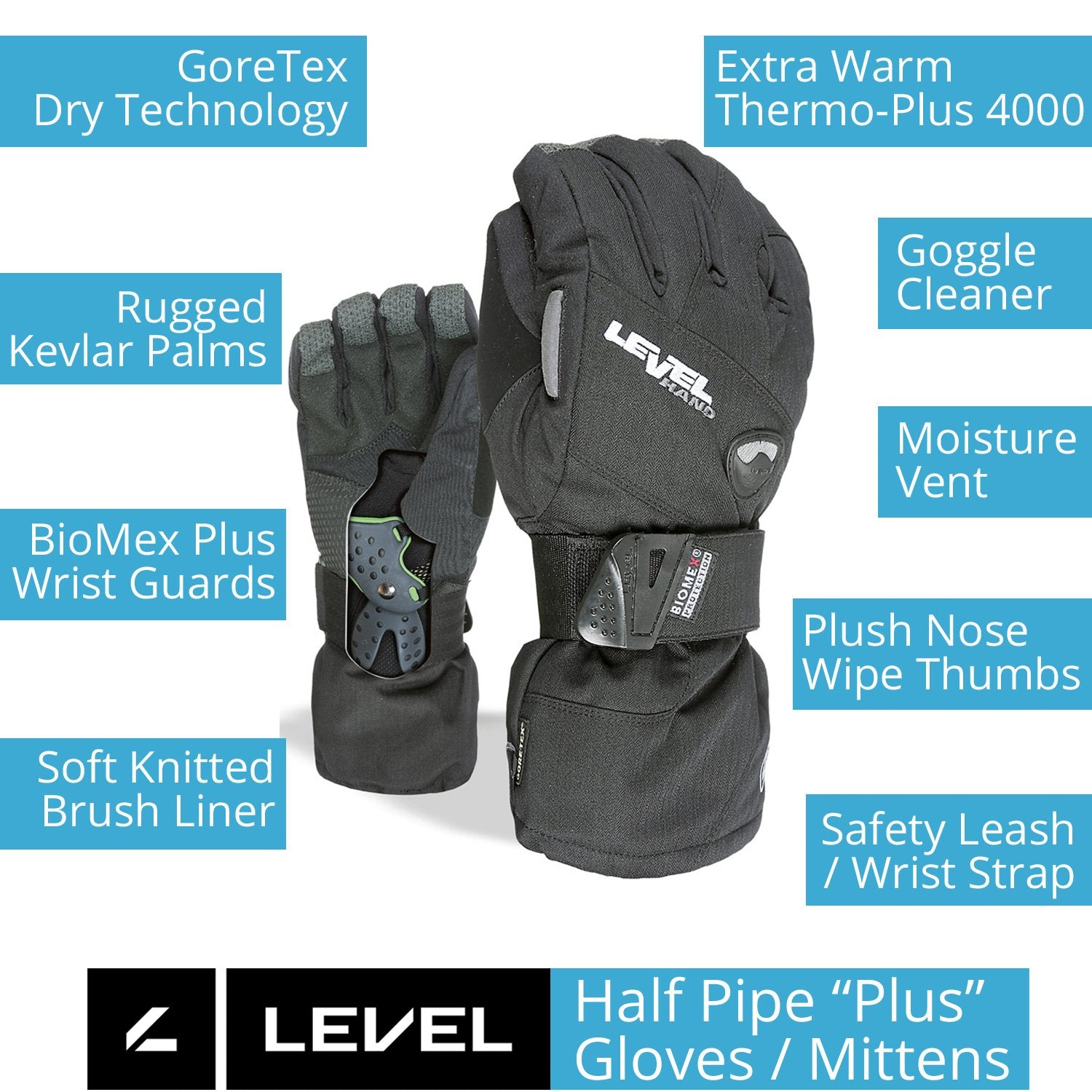 snowboard gloves with protection