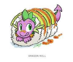 Spike as a Dragon Roll