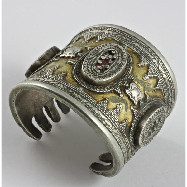 Kazakh Silver and Brass Decorated Bracelet, Antique - BR022 - Rita ...
