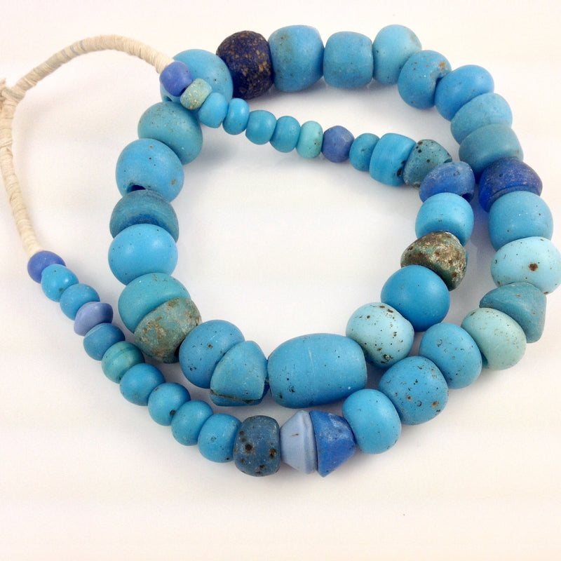 Antique Dutch Mixed Blue Glass Beads from the African Trade - AT0644 ...