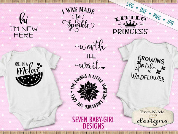 Download Baby Girl SVG Bundle - Great for Onesies - Ewe N Me Designs