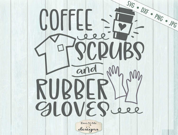 Download Coffee Scrubs Rubber Gloves - Healthcare Worker - SVG ...