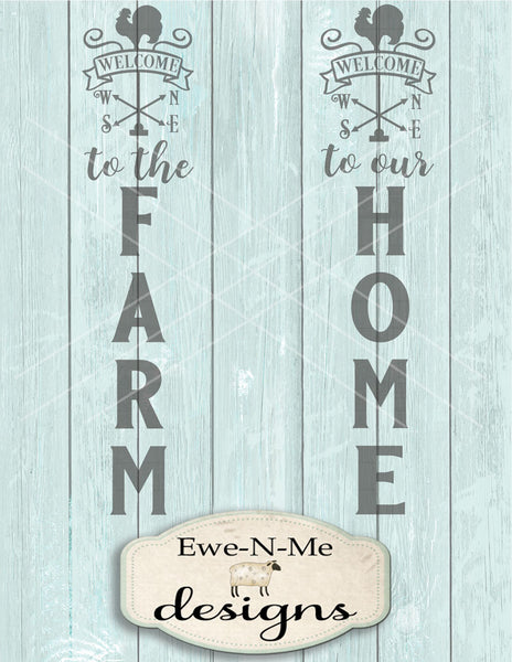 Welcome Weathervane - Home Farm - SVG - Ewe N Me Designs