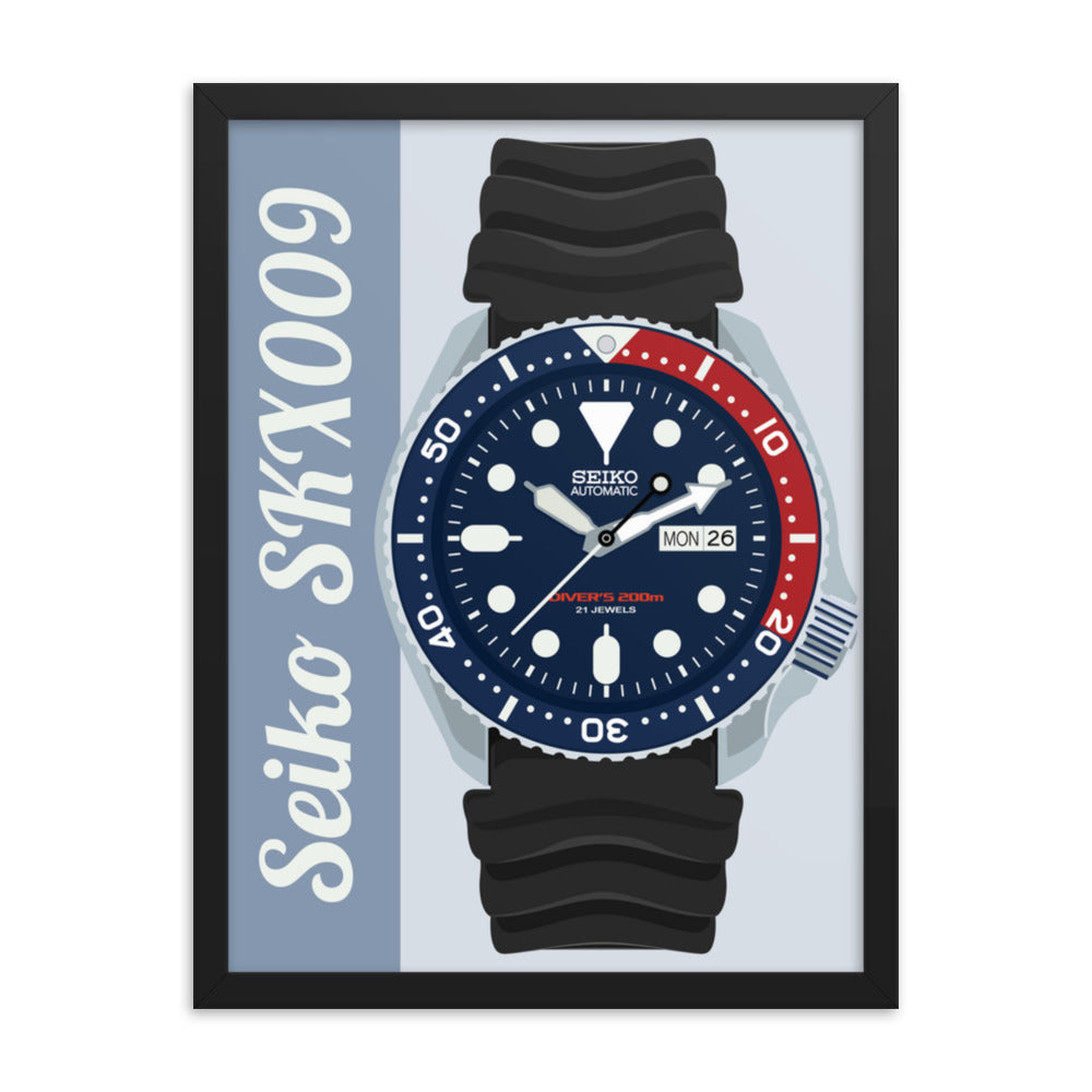 Seiko SKX009 Framed Poster – Toolwatch