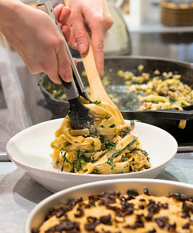 Sausage and Kale Tagliatelle