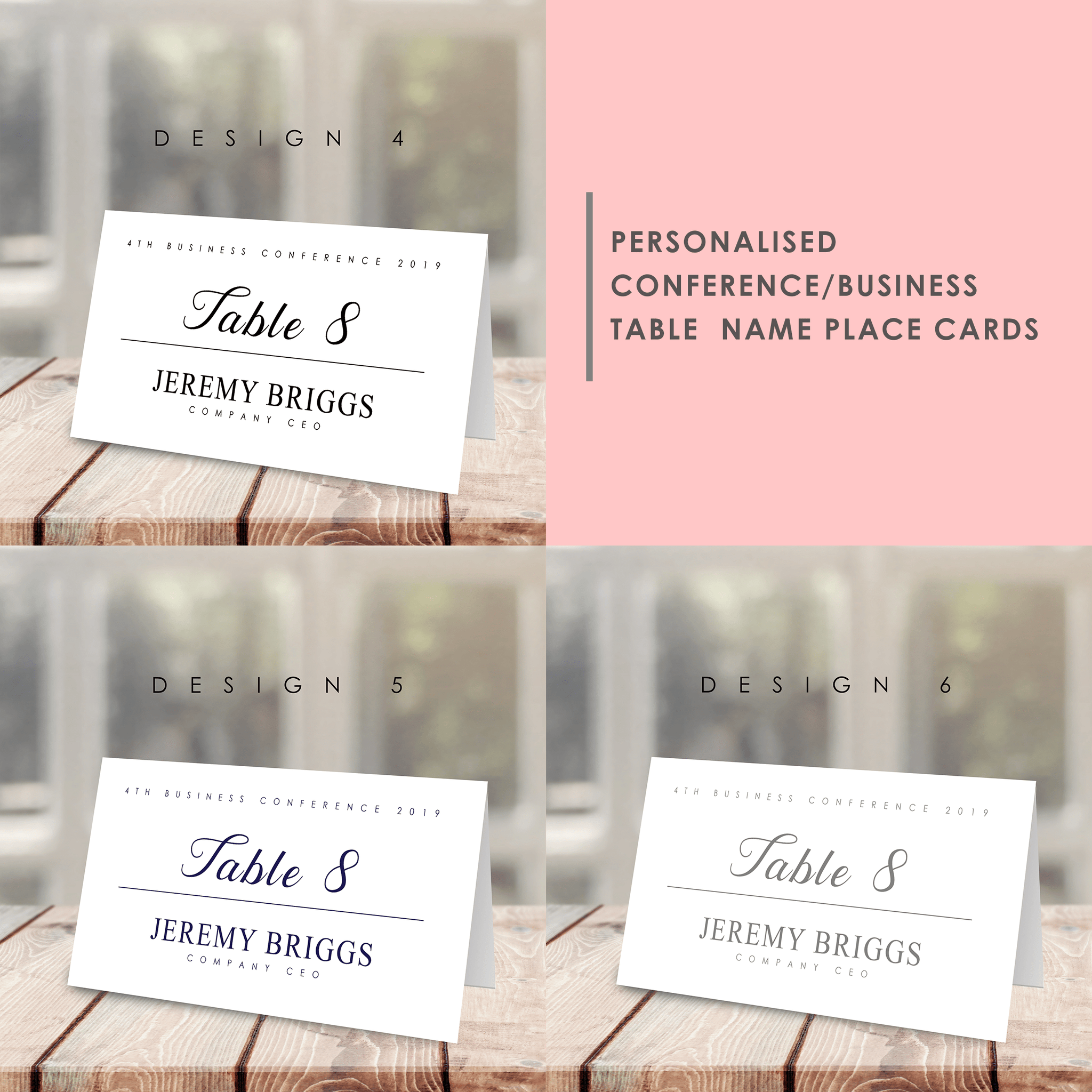 personalised table cards