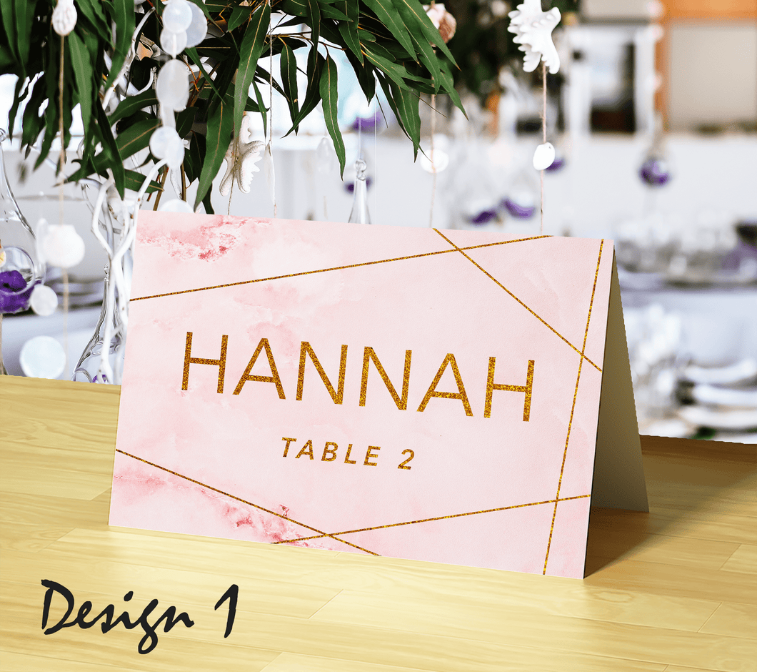 personalised table place cards