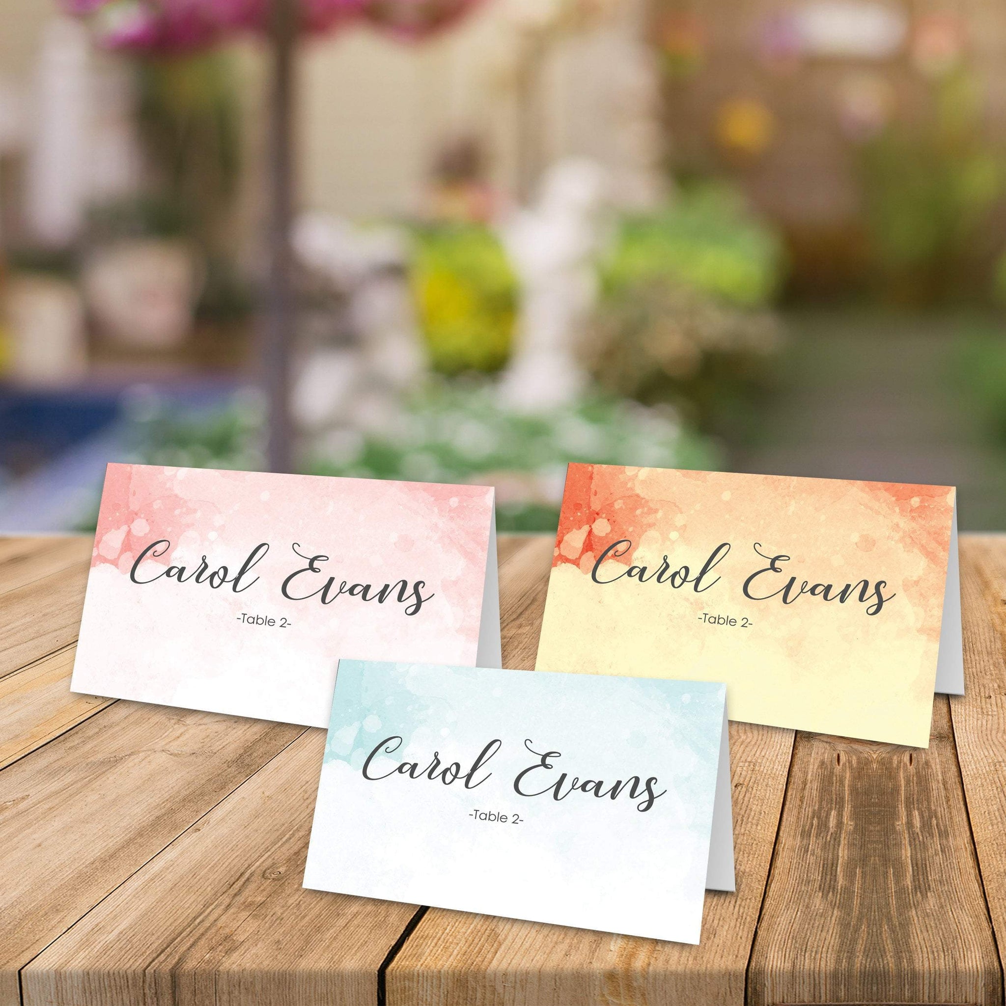 personalised name cards