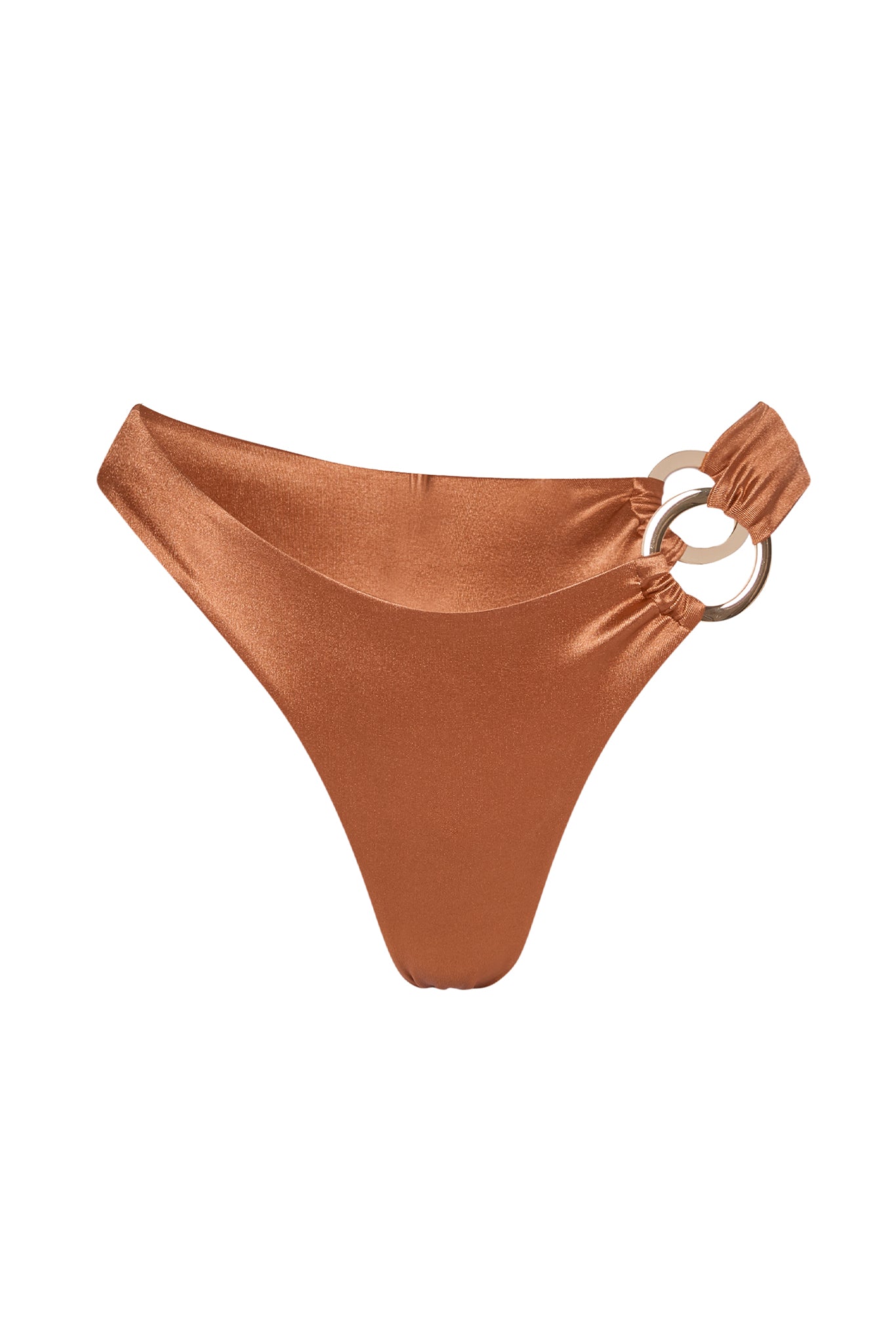 Clovelly Top - Bronze Shiny Jersey – Monday Swimwear
