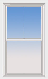 Double Hung Window with Sash divider installed in top sash