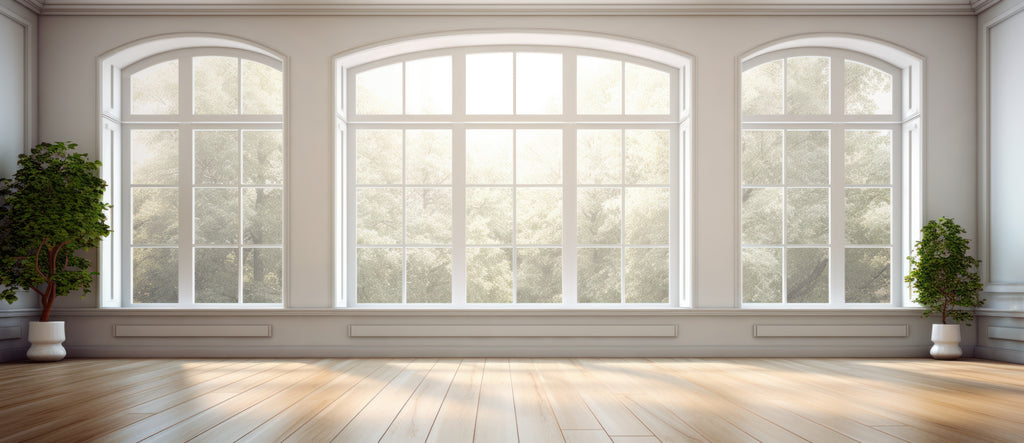 Living Room with Complete Grilles and Sash Dividers Installed