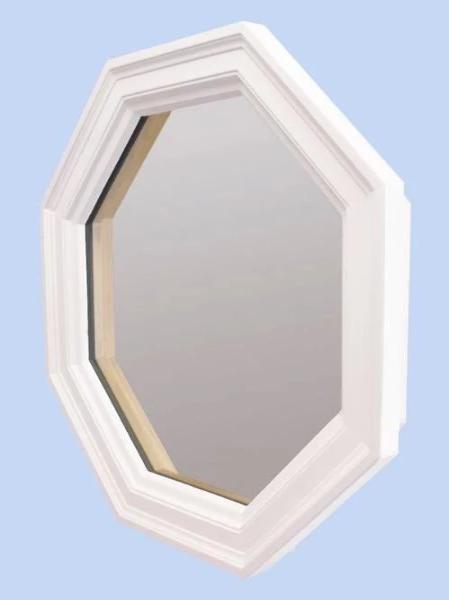 octagon windows with frosted glass