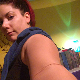 Florida Woman Shows Ink Armor Tattoo Cover Up Sleeve on Arm