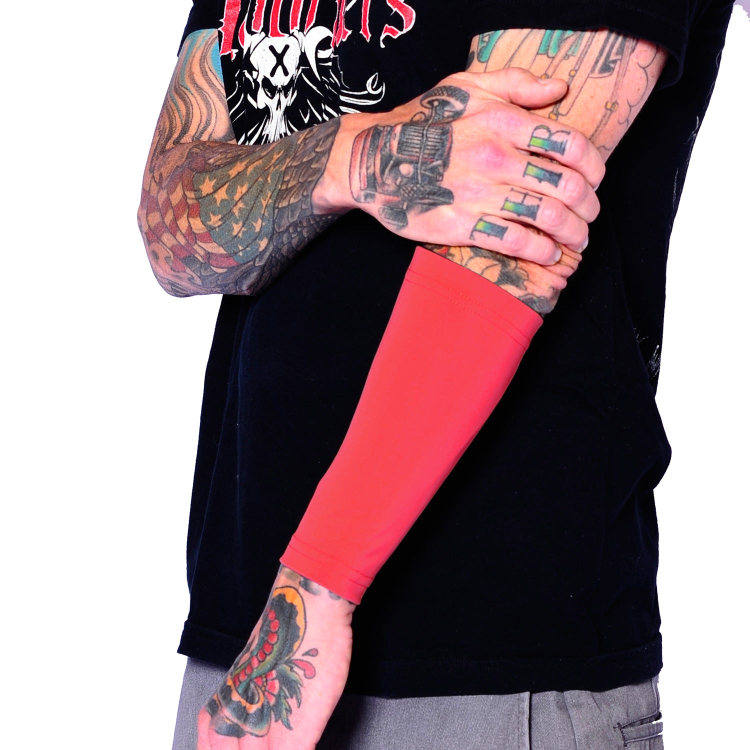 sovende Afstå Zoo om natten Red 9 Inch Forearm Sleeve to Cover Up Tattoos | Ink Armor | Tat2X
