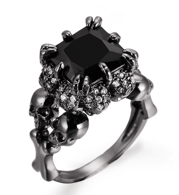 skull wedding rings