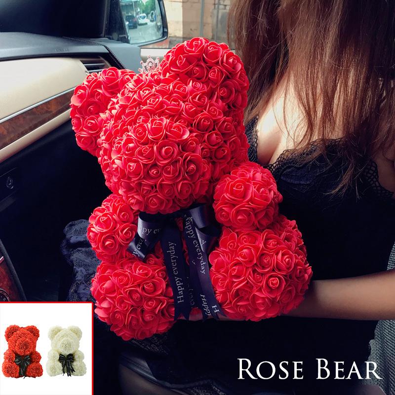red rose teddy bear