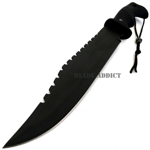 24 Hunting Survival Sawback Military Full Tang Machete Fixed