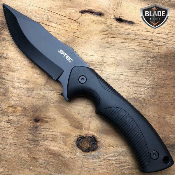 2 PC Camping Fixed Blade Tactical Combat Survival Knife w/ Sheath + Ax ...