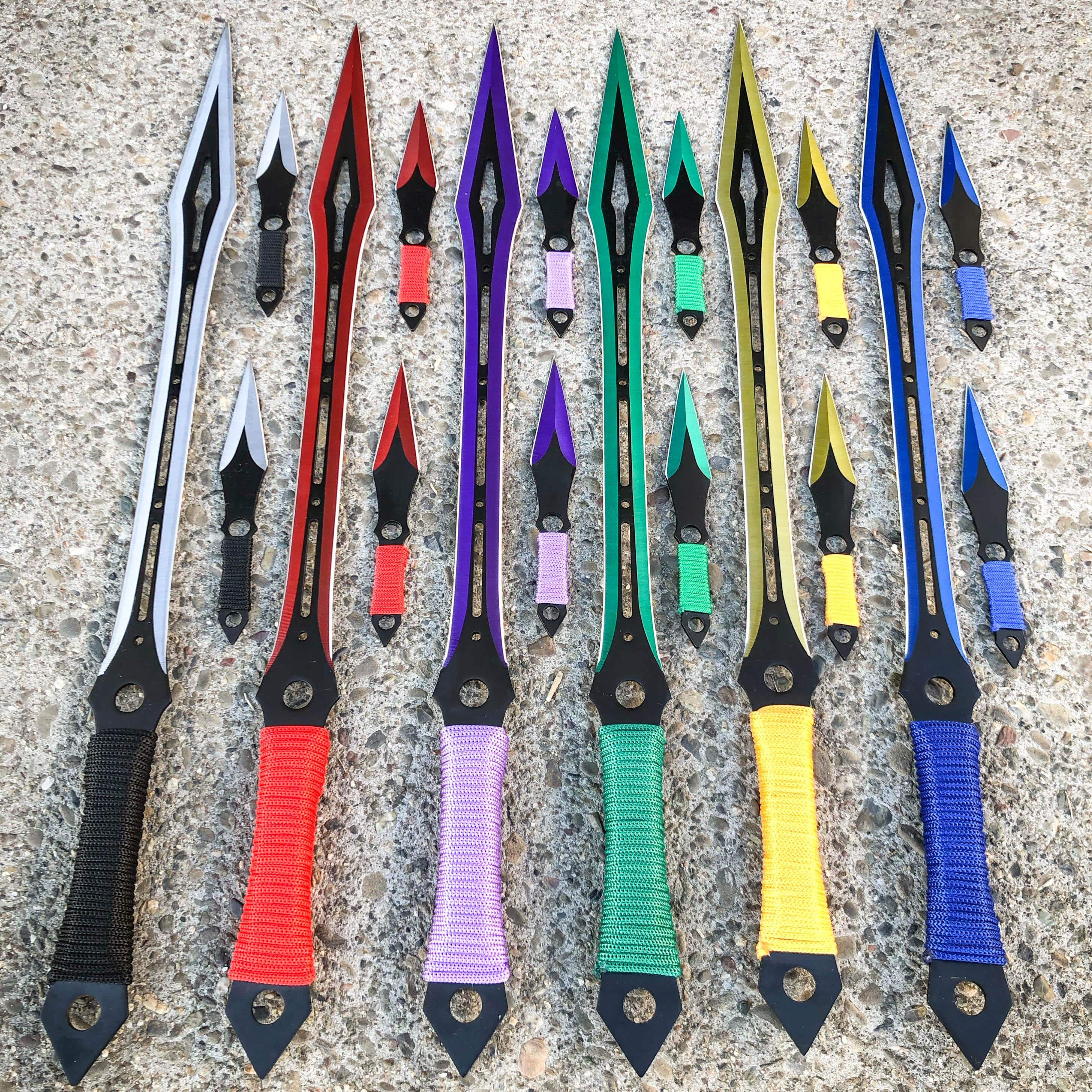 23 Ninja Sword Full Tang Tactical Blade Katana Throwing Knife Set Blade Addict 8284