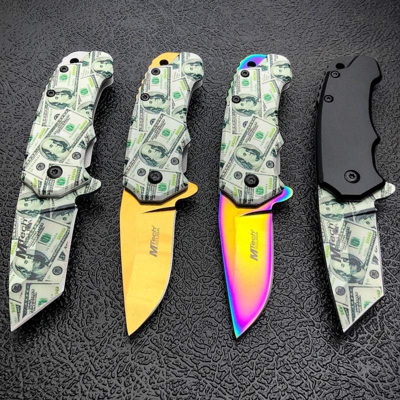 MOON KNIVES MTech USA Purple Blade Hunting Camping Tactical Rescue