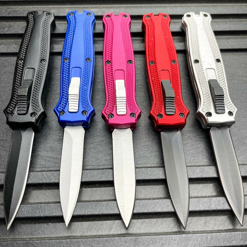 3 COLOR 3PC 7.25 TACTICAL RESCUE Knife SET NINJA KUNAI Hunting +Sheath